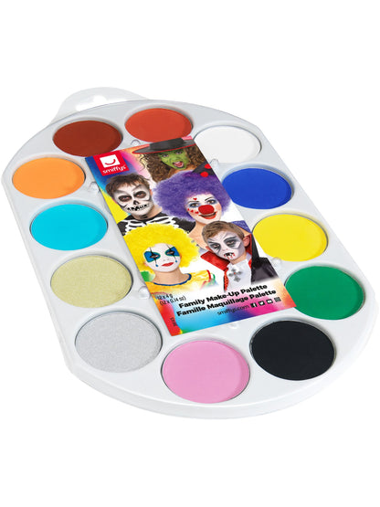 Smiffys Make-Up FX, 12 Colour Palette, Aqua, Multi  Wholesale