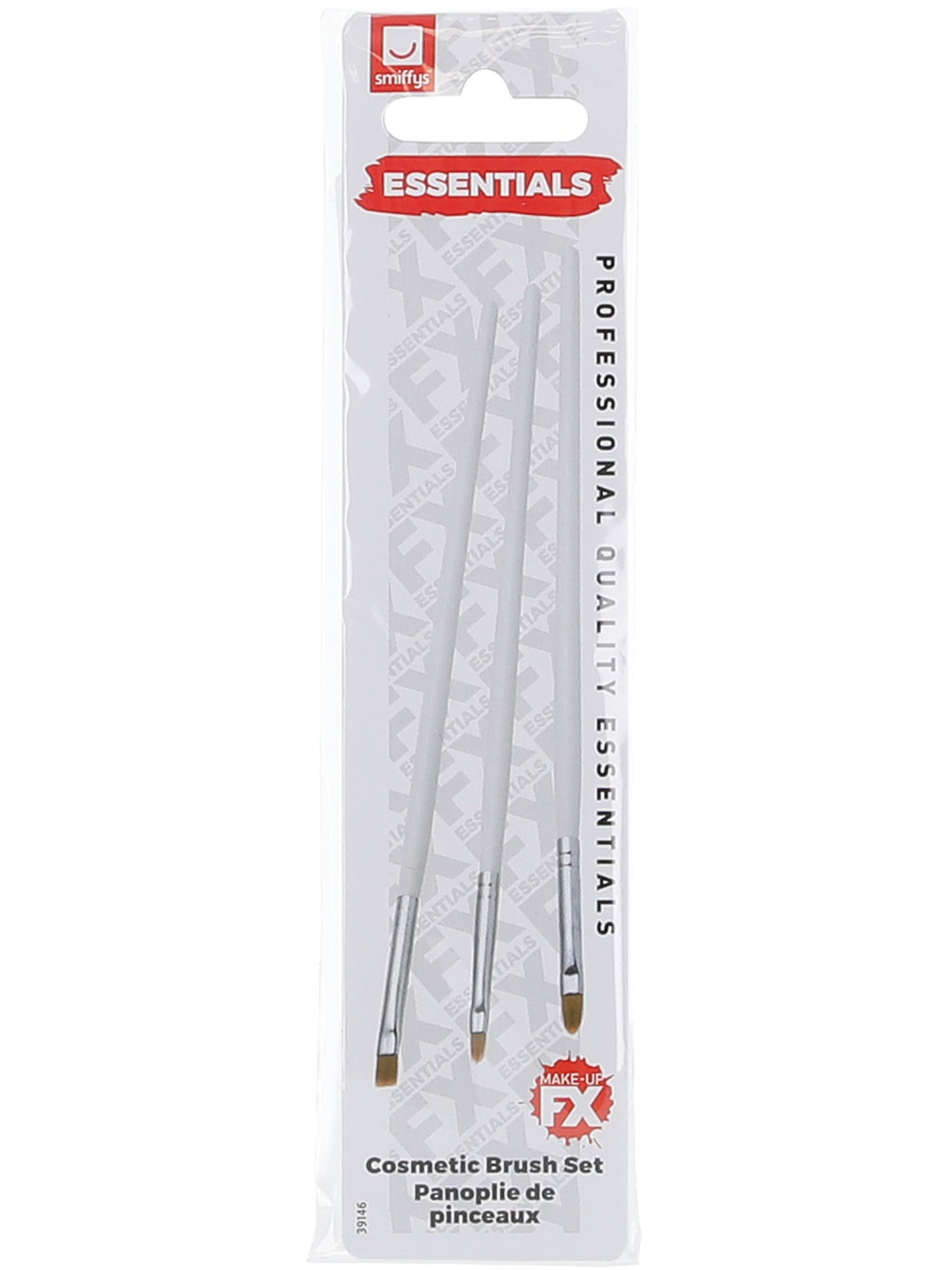 Maquillaje FX Smiffys Esenciales, Set de pinceles, paquete de 3 estilos