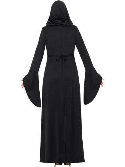 Kostüm Dunkle Verführerin, Rot und Schwarz, mit Kleid und Kapuze