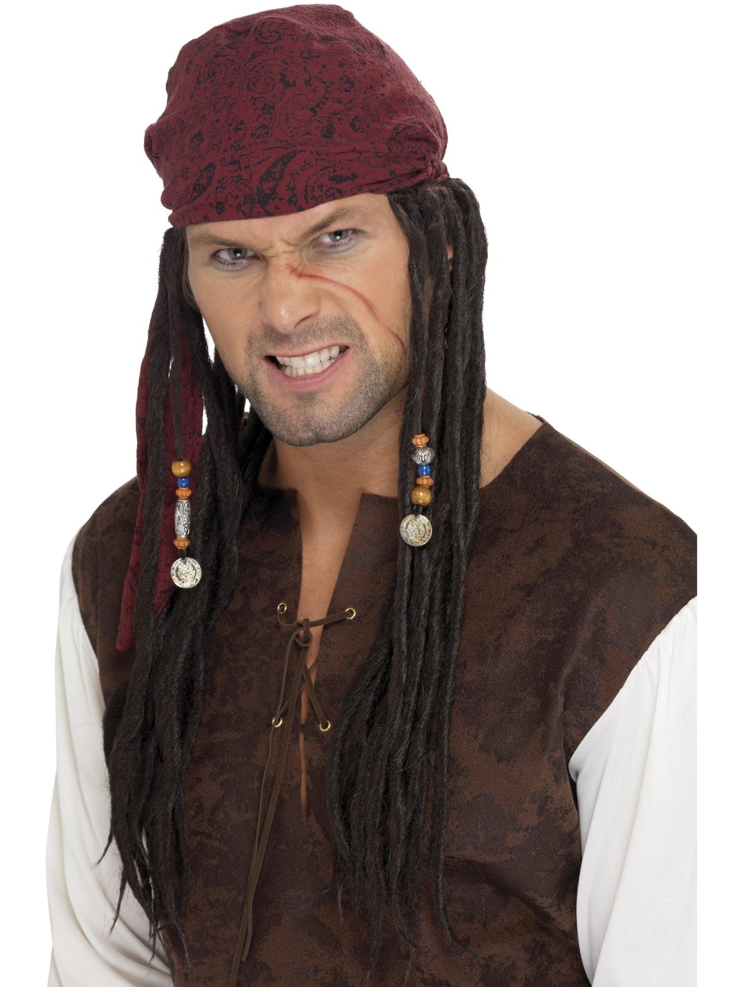 Pañuelo de pirata con trenzas