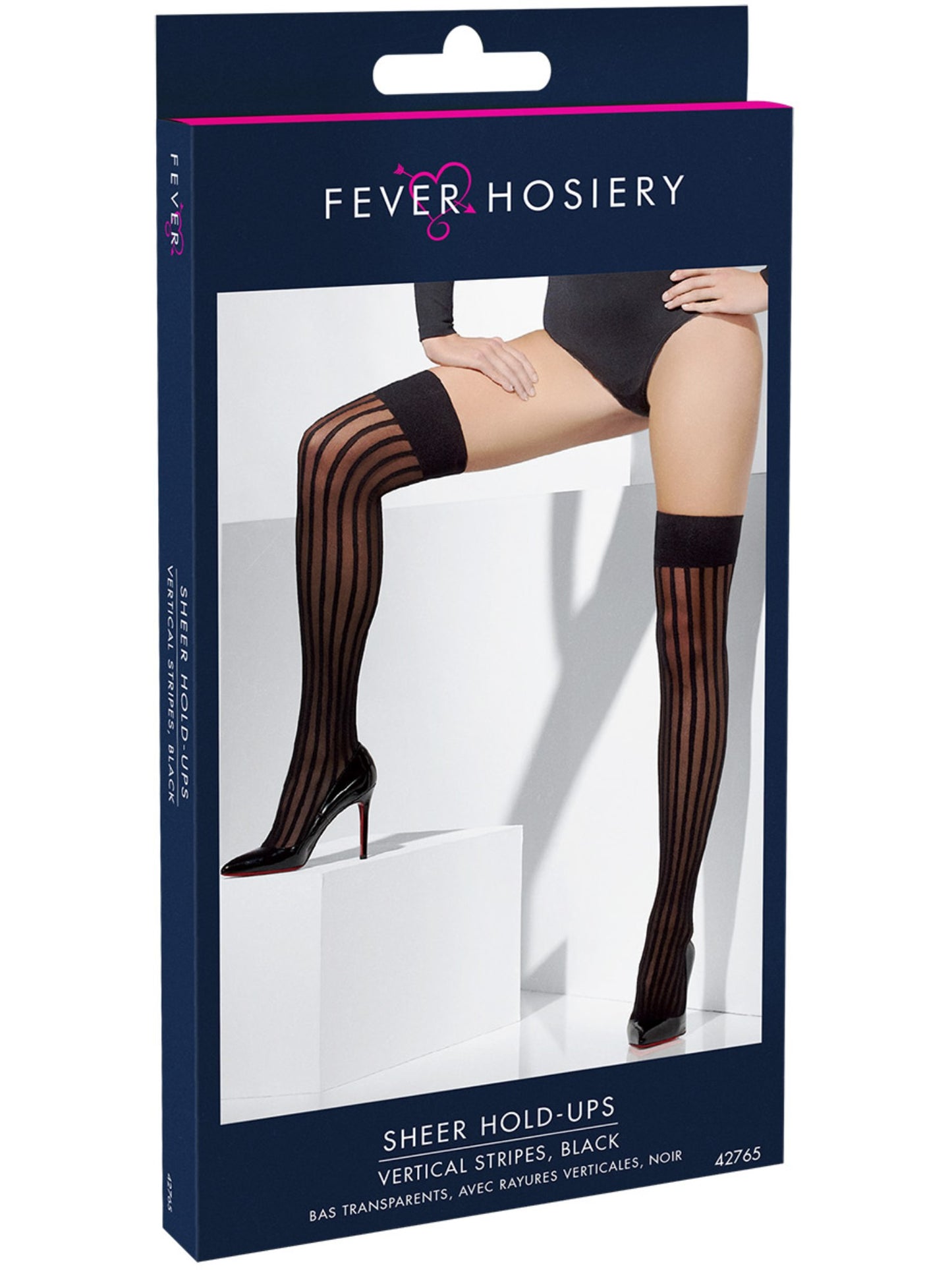 Sheer Hold-Ups, Black  Wholesale