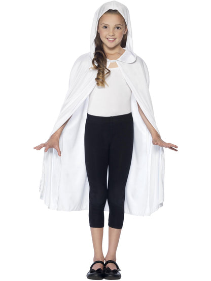 Hooded Cape, White  Wholesale
