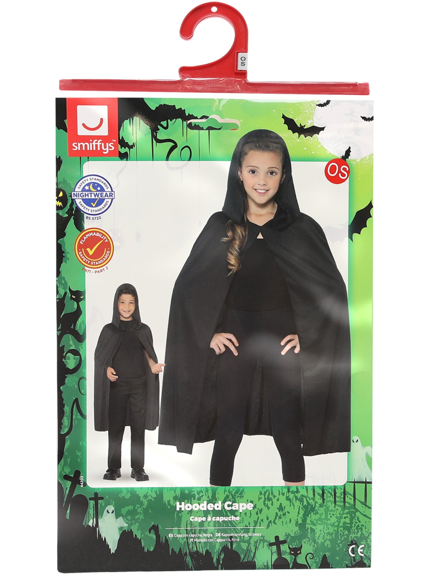 Hooded Cape, Black  Wholesale