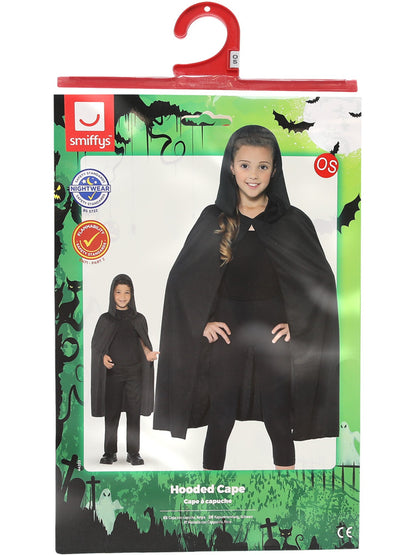 Hooded Cape, Black  Wholesale