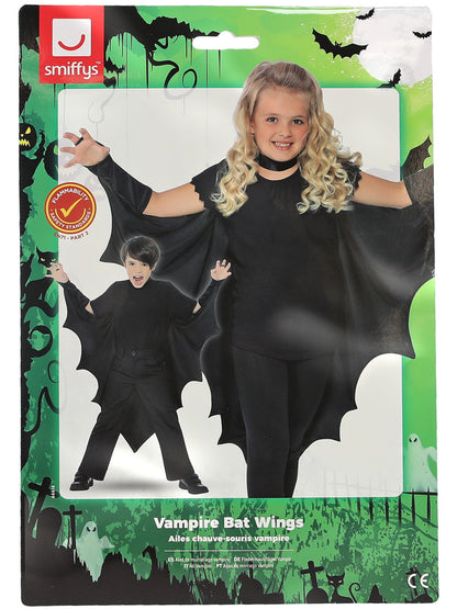 Kids Vampire Bat Wings, Black  Wholesale