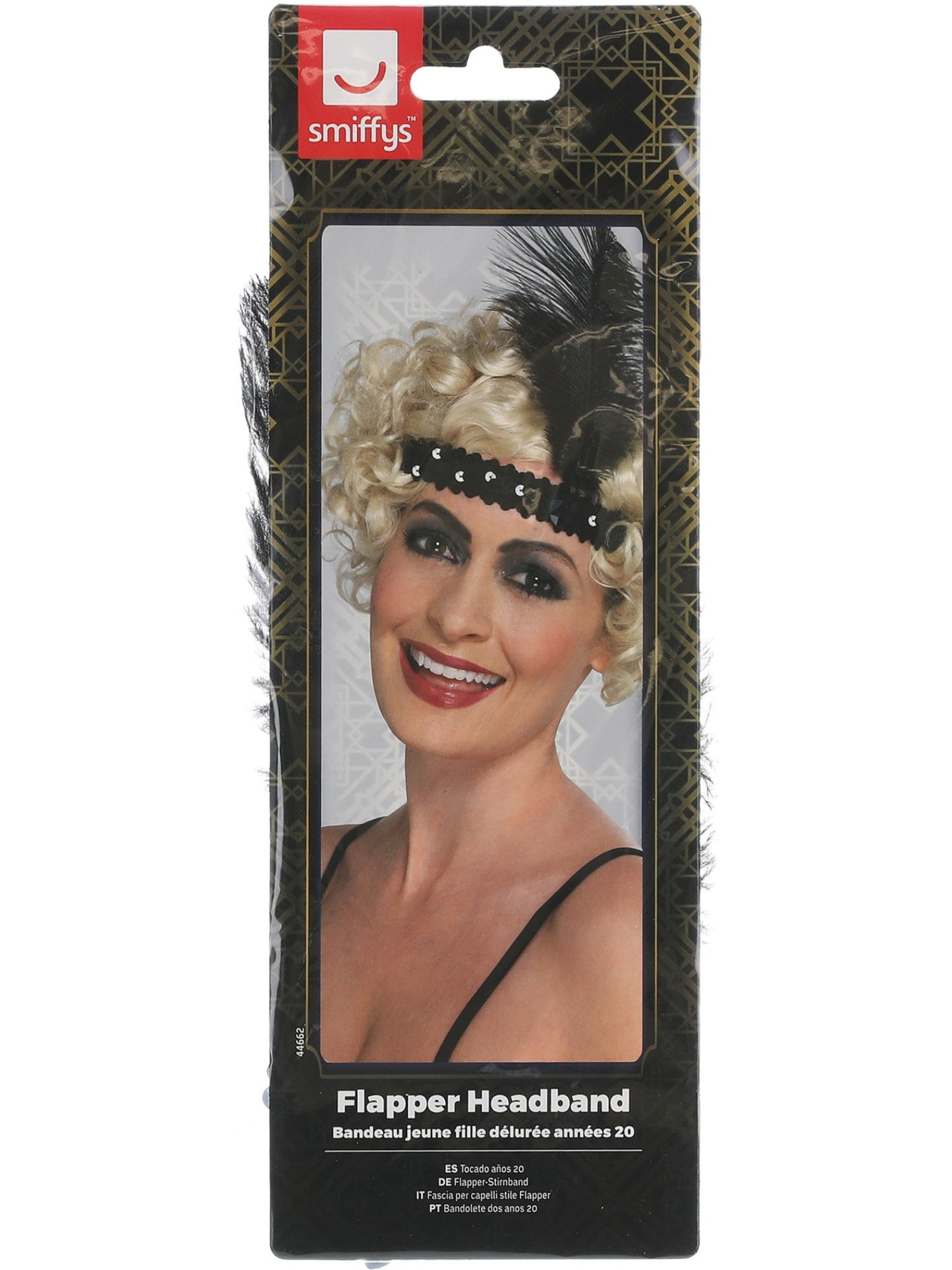 Flapper Headband, Black  Wholesale