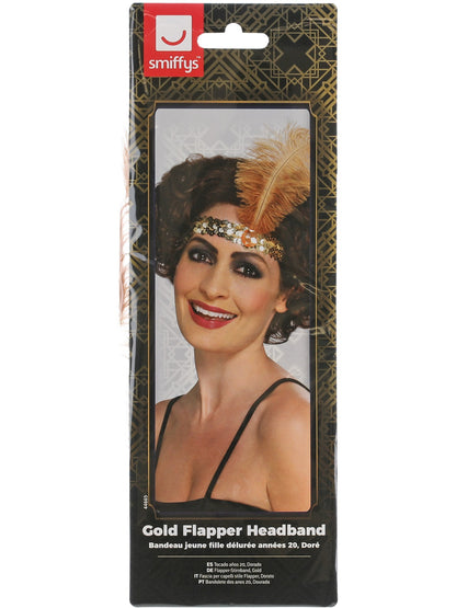 Flapper Headband, Gold  Wholesale