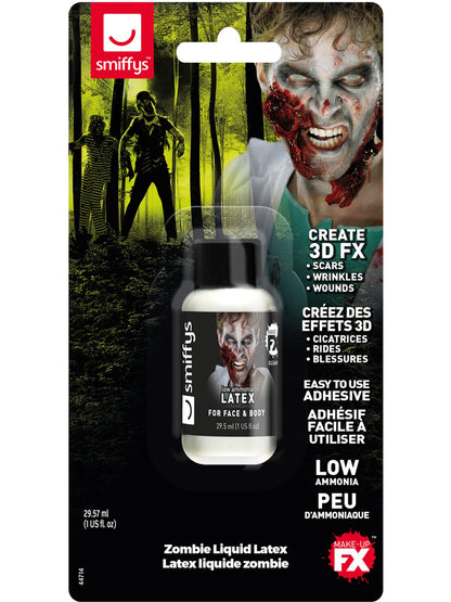 Smiffys Make-Up FX, Zombie Liquid Latex, Clear  Wholesale