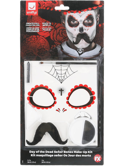 Smiffys Make-Up FX, DOTD Se±or Bones Kit, Grease,   Wholesale