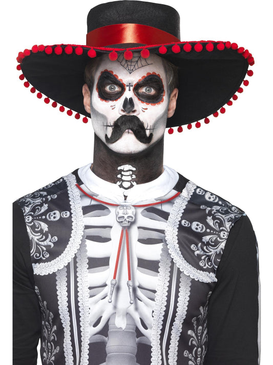 Kit de maquillaje para esqueleto de novio del día de muertos, Aqua, Negro y blanco, con transferencias, pintura de cara, lápices y aplicadores