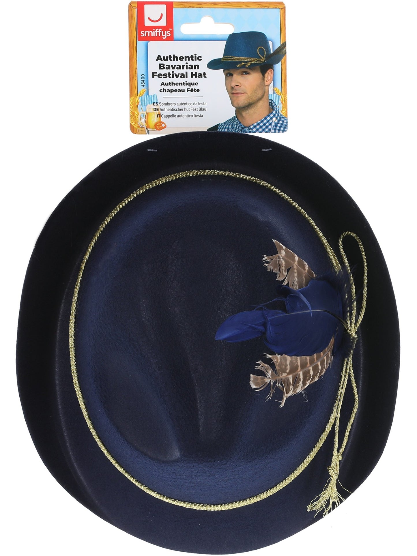 Authentic Bavarian Festival Hat, Blue  Wholesale