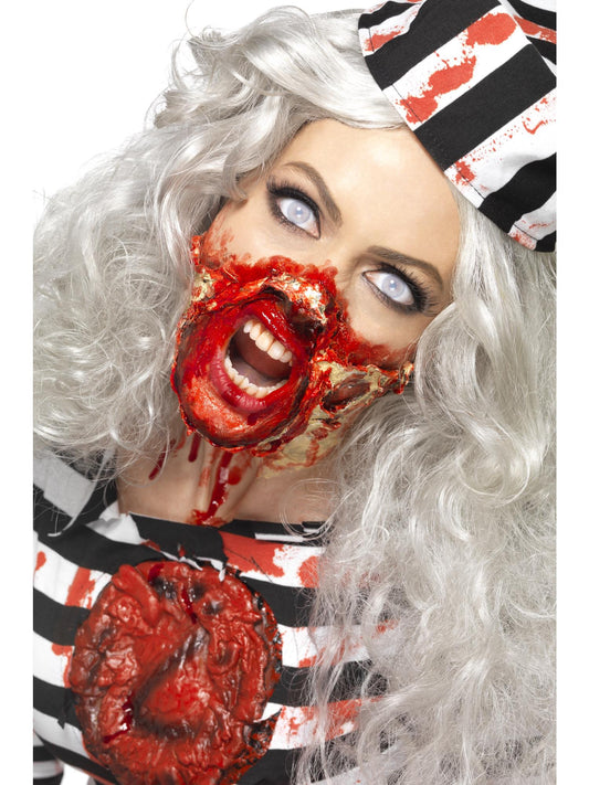 Kit de zombi terrorífico con látex líquido, Colores surtidos, con cajas de maquillaje de 4 colores y 4 esponjas, 4 x 29.57ml/1 US fl.oz