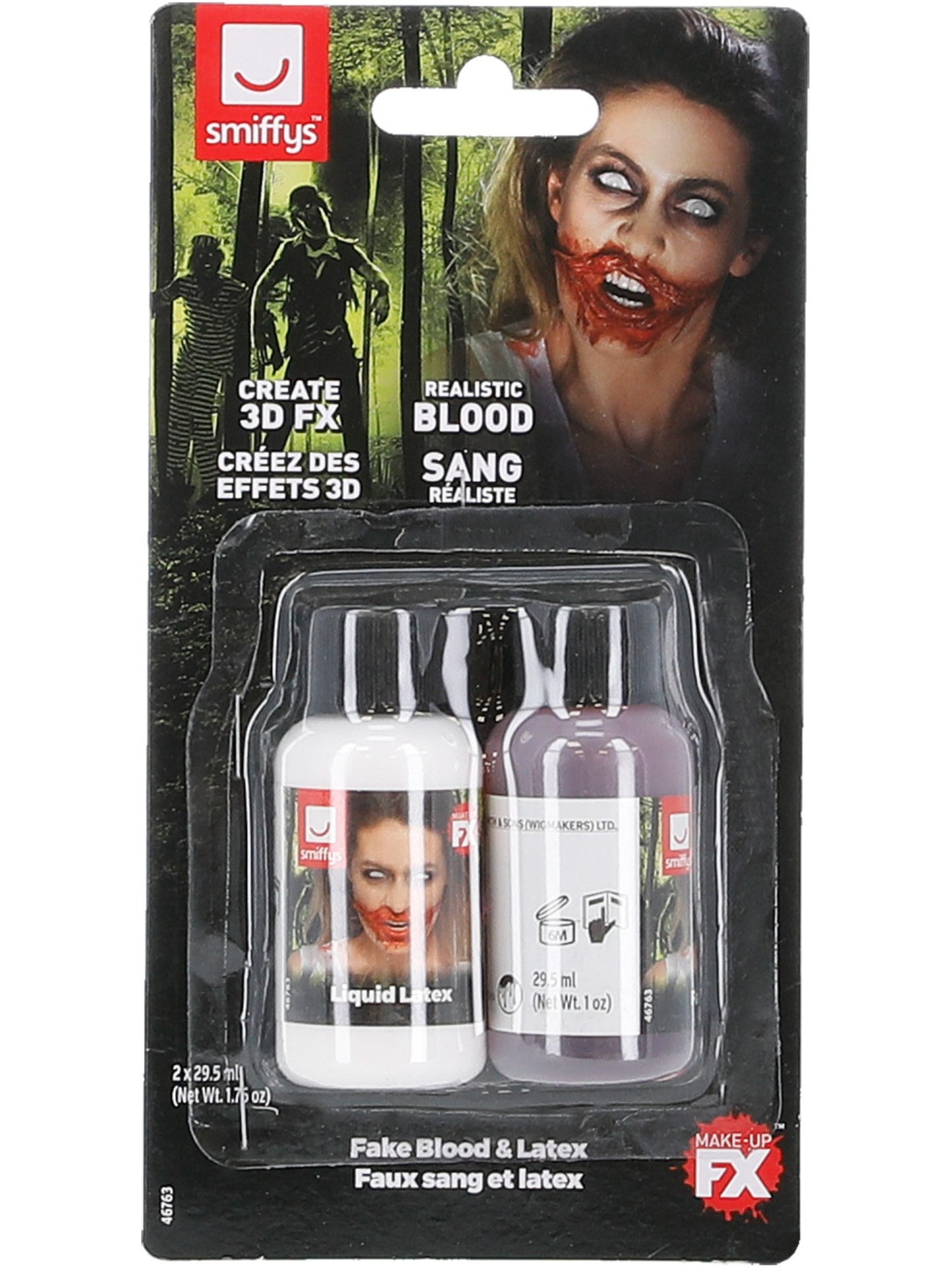 Faux sang et latex,2 x 29.57ml/1 US fl.oz