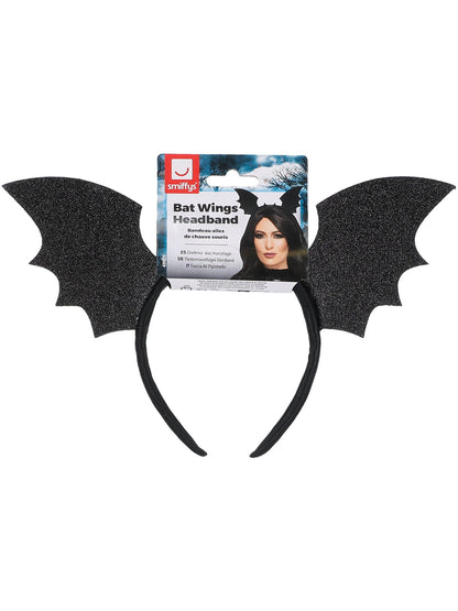Bat Wings Headband, Black  Wholesale