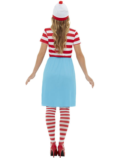 Déguisement de Félicie Où est Charlie ?, Rouge et blanc, Avec robe, chapeau et lunettes