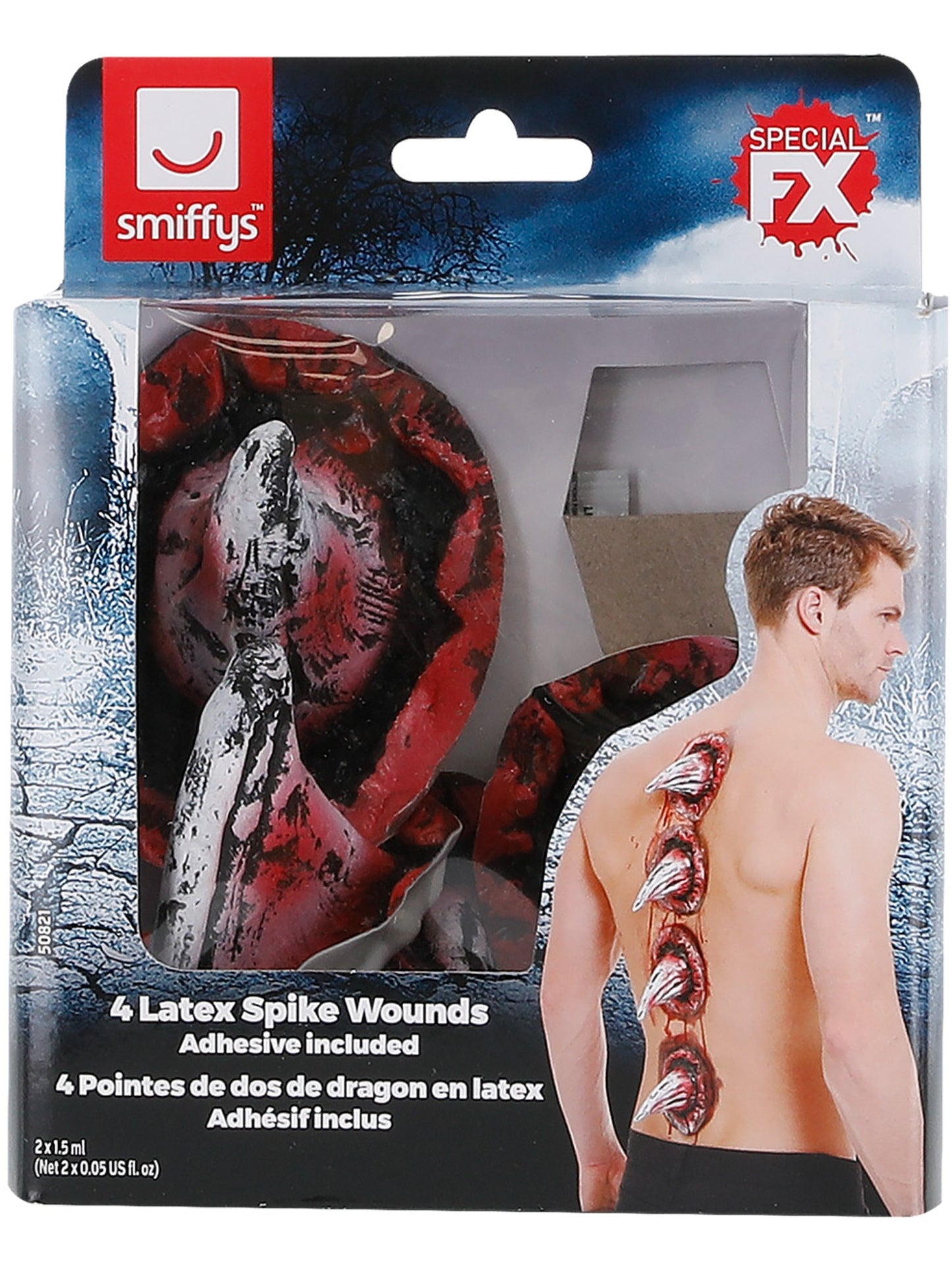 Smiffys Make-Up FX, Latex Spike Wounds, Red  Wholesale