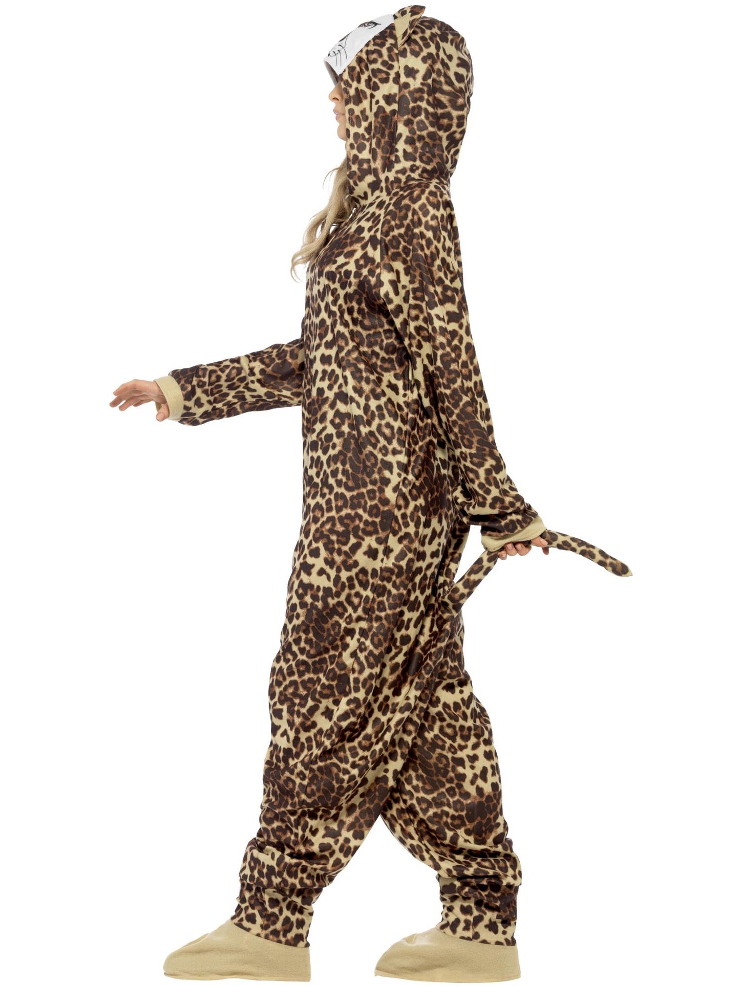 Leoparden Kostüm, All-in-One mit Kapuze