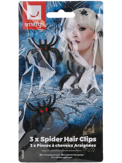 Spider Hair Clips, Black  Wholesale