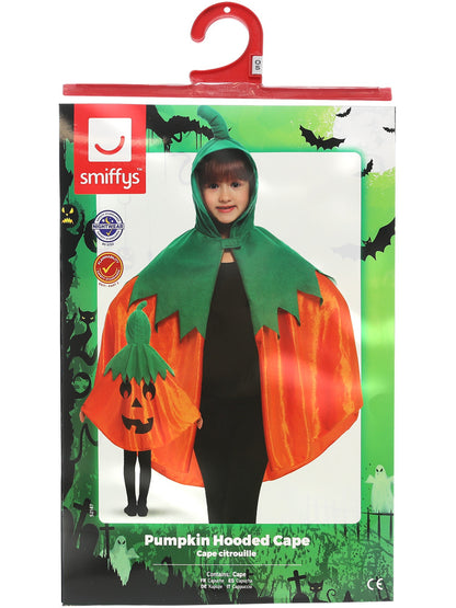 Pumpkin Hooded Cape, Orange  Wholesale