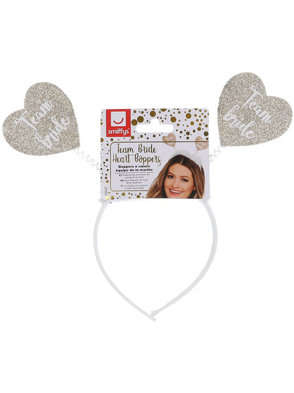 Team Bride Heart Boppers, White  Wholesale
