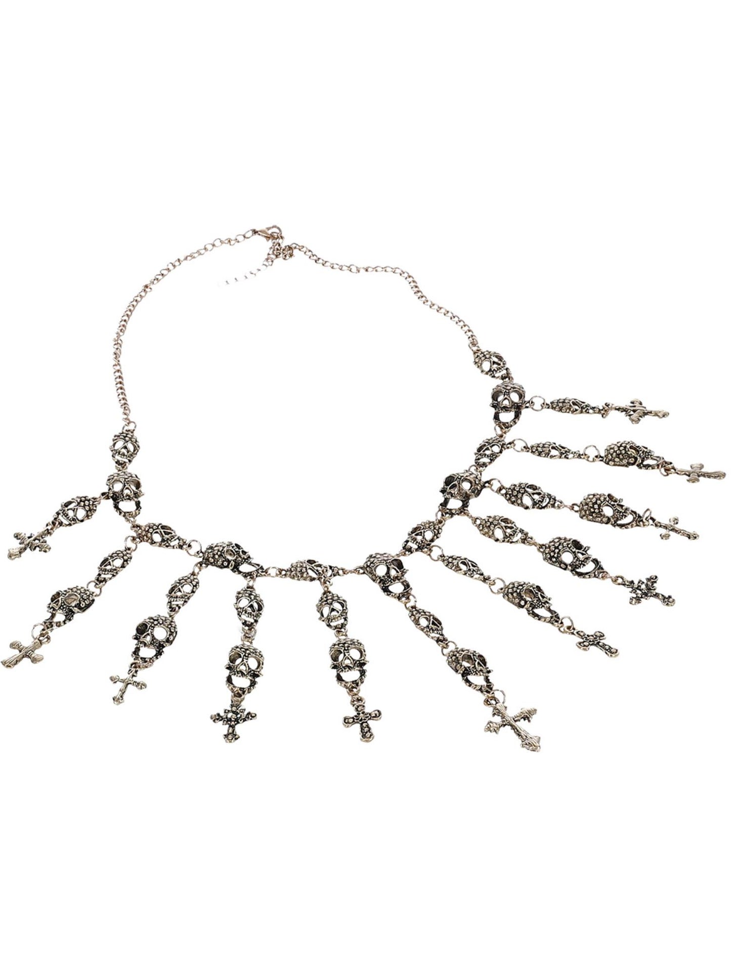 Collar de calavera Voodoo de metal