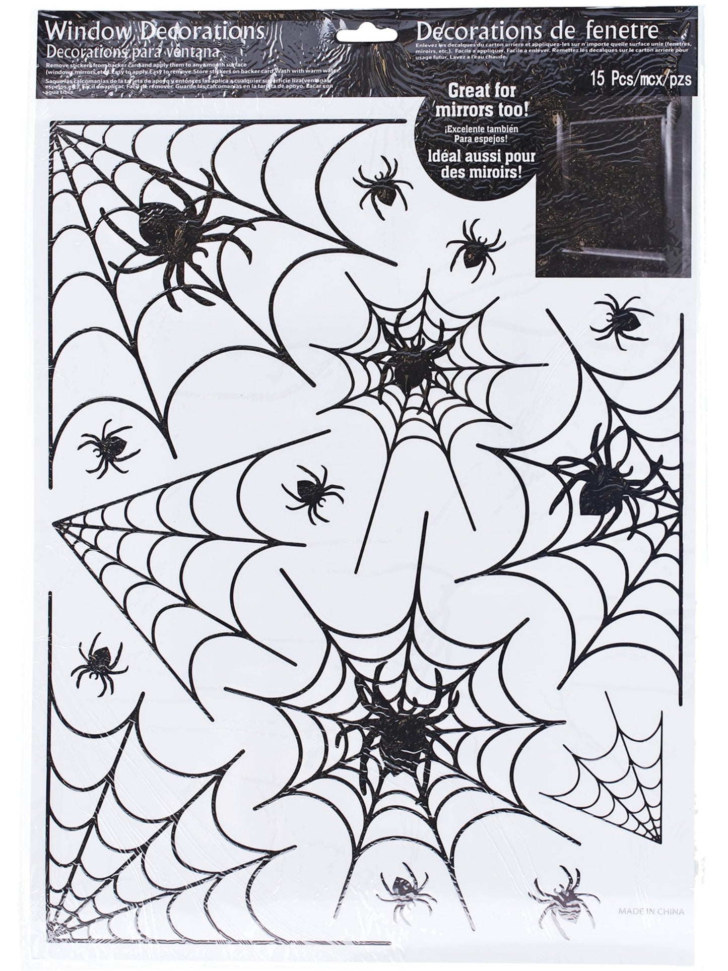 Spider Window Stickers, 1 Sheet  Wholesale