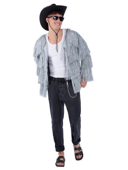 Fever Lametta Festival Jacke, Silber