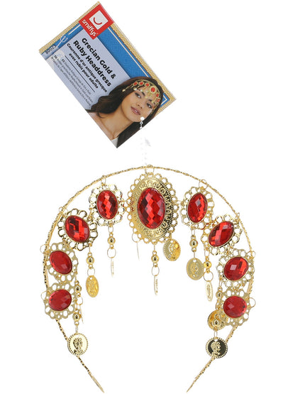 Grecian Gold & Ruby Headdress  Wholesale