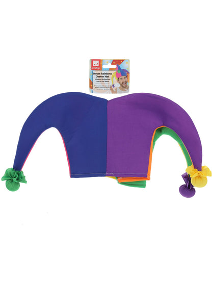 Neon Rainbow Jester Hat  Wholesale