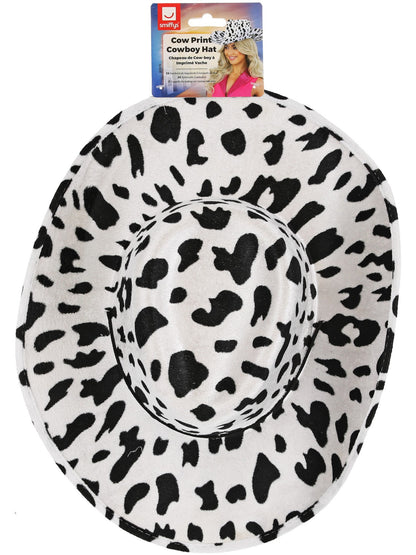 Cow Print Cowboy Hat, with Cord  Wholesale