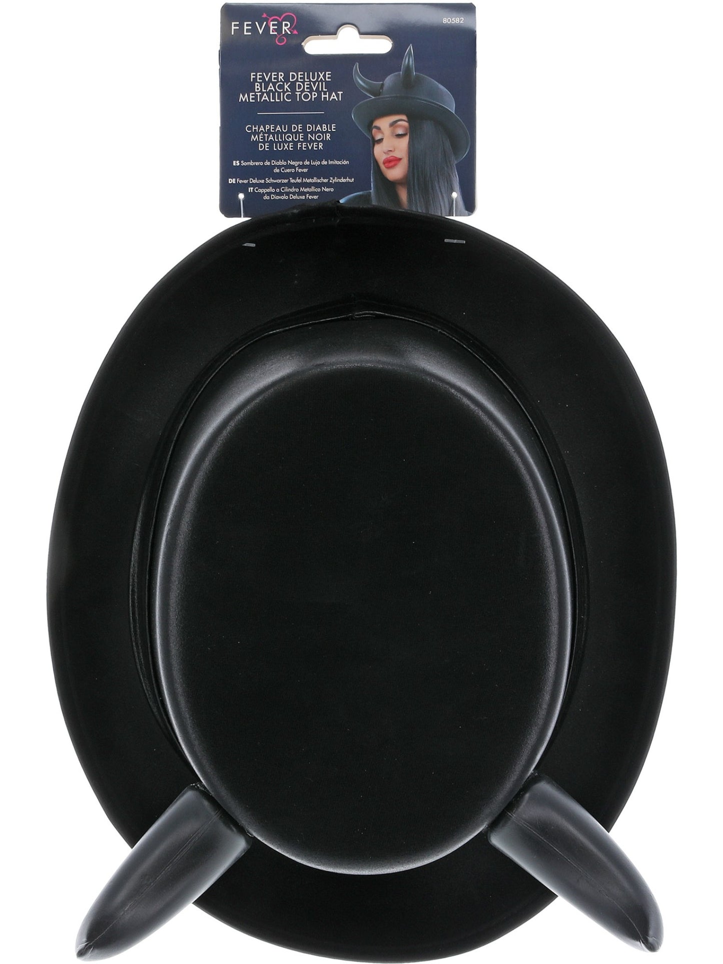 Fever Deluxe Black Devil Metallic Top Hat  Wholesale