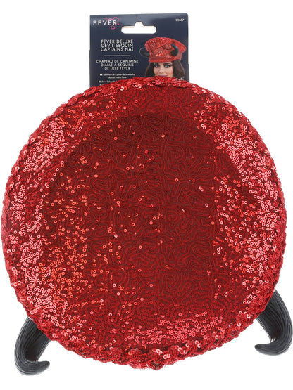 Fever Deluxe Devil Sequin Captains Hat  Wholesale