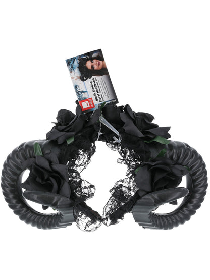 Black Demon Floral Headband  Wholesale