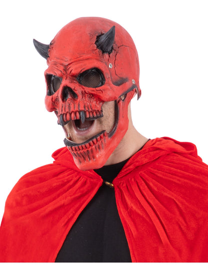 Red Devil Skull Latex Mask, with Moving Mouth  Wholesale