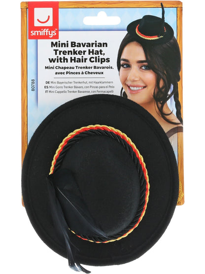 Mini Bavarian Trenker Hat, Black  Wholesale