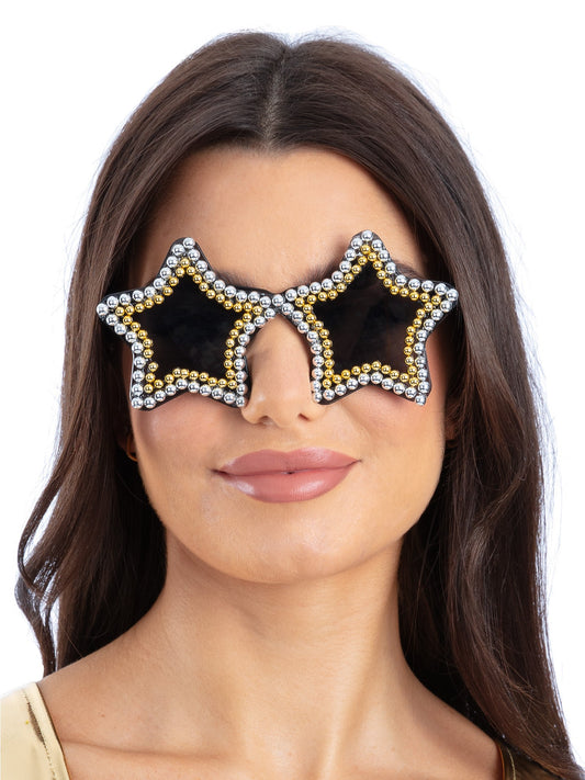 Gold & Silver Embellished Star Specs  Wholesale