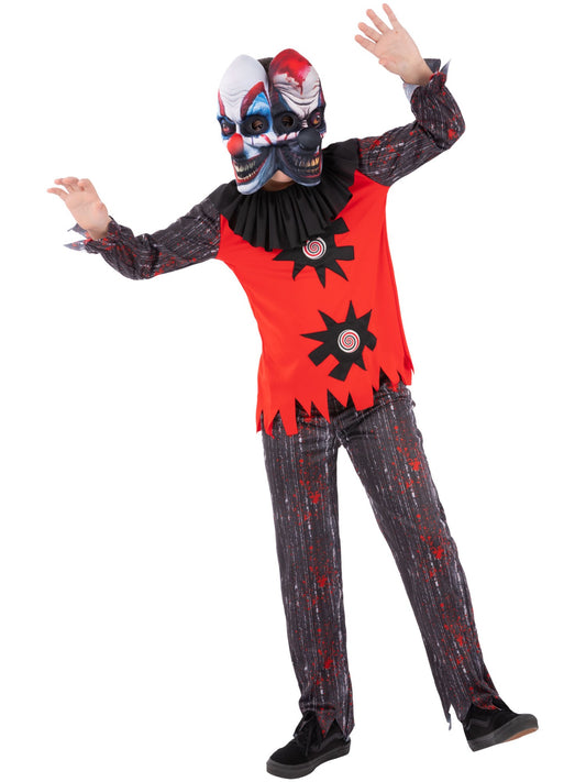 2 Headed Chuckles The Clown Costume  Wholesale