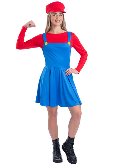 Red Plumber Costume    Wholesale