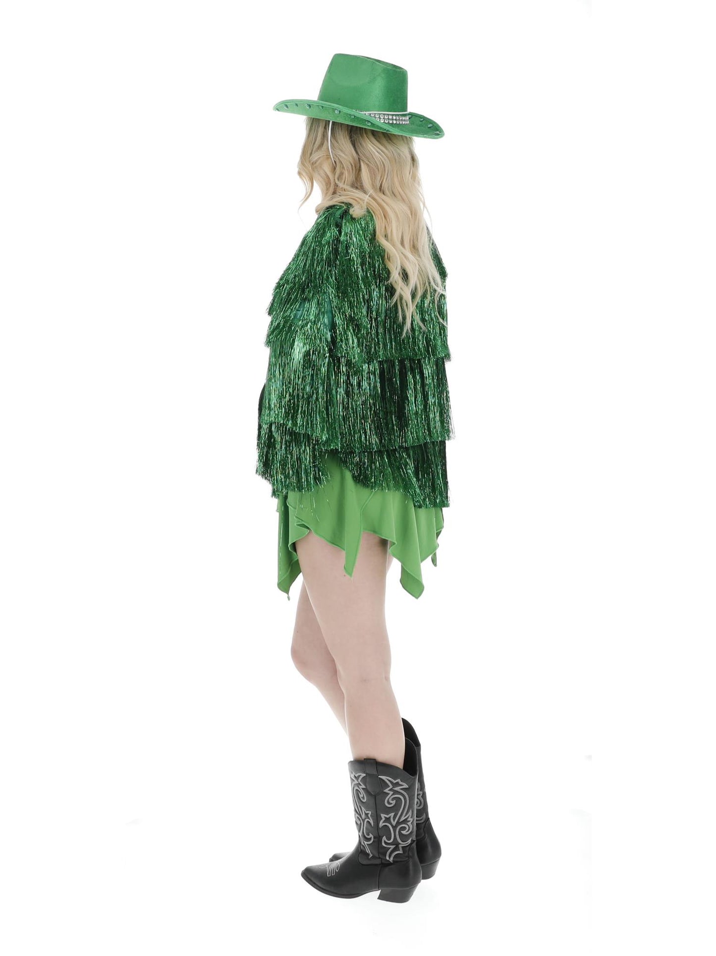 Fever Tinsel Festival Jacket, Green  Wholesale