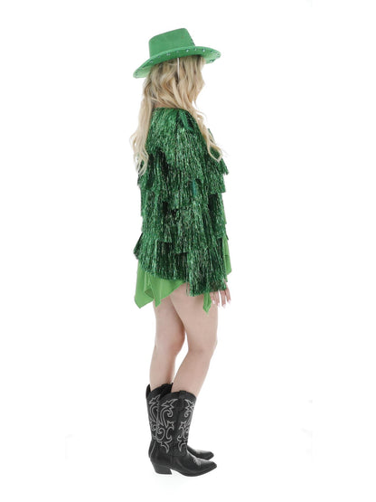 Fever Tinsel Festival Jacket, Green  Wholesale