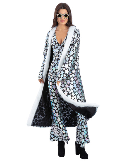 Unisex Star Gazer Coat, Holographic Iridescent  Wholesale