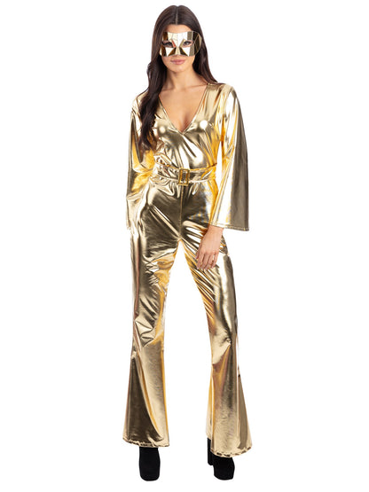 24 Carat Gold Diva Costume, Metallic Gold  Wholesale
