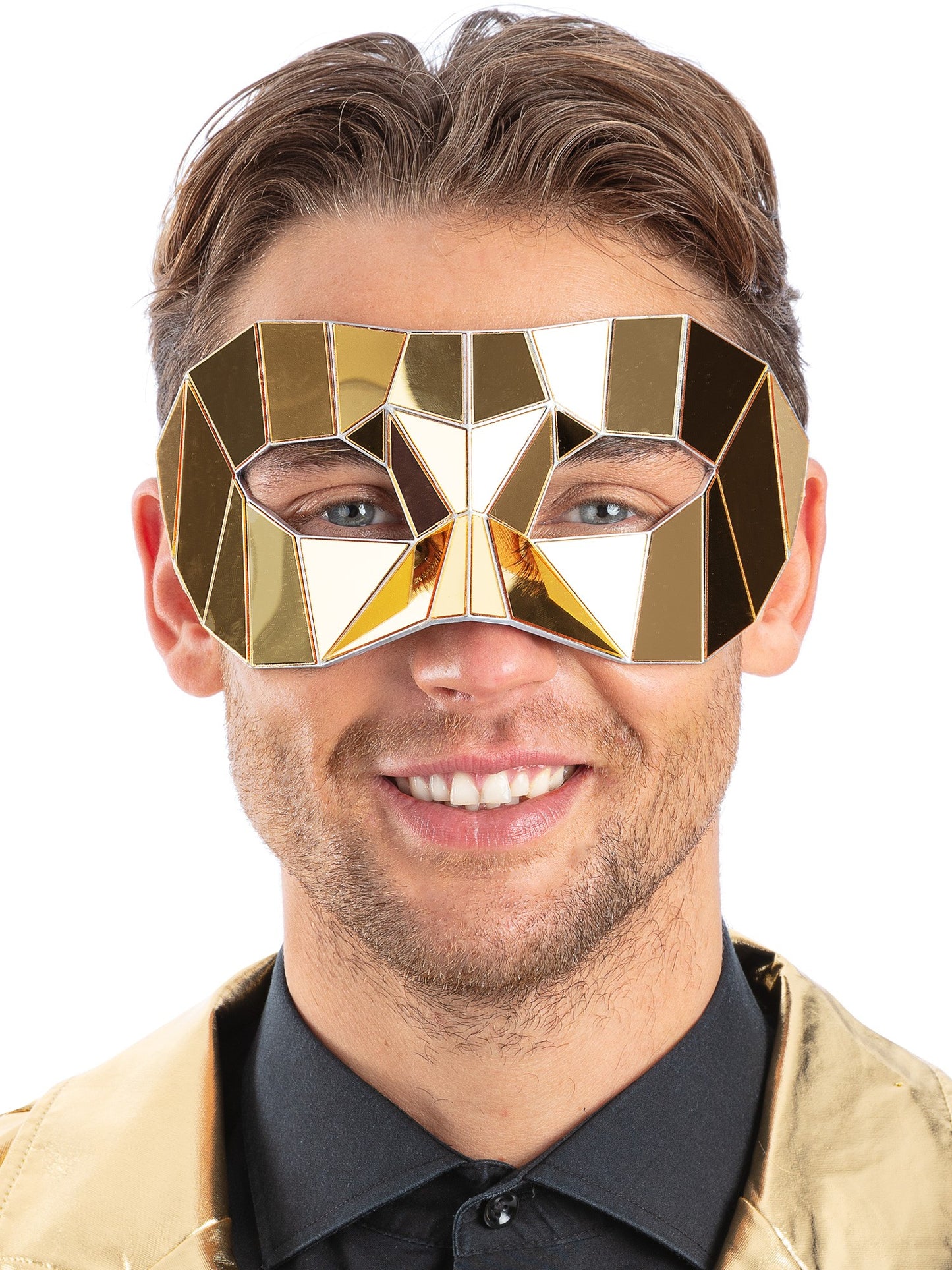Gold Mirrored Masquerade Eyemask  Wholesale