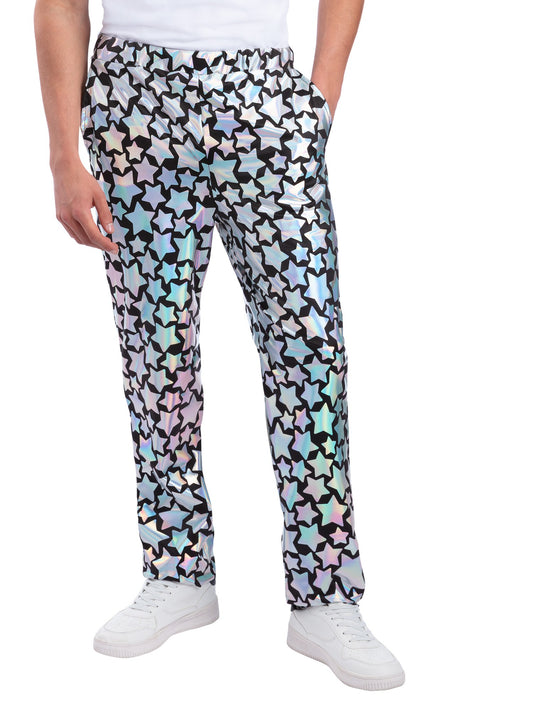 Star Gazer Trousers, Holographic Iridescent   Wholesale