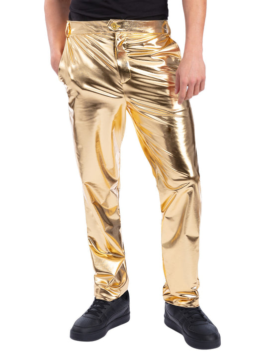 24 Carat Gold Trousers, Metallic Gold  Wholesale
