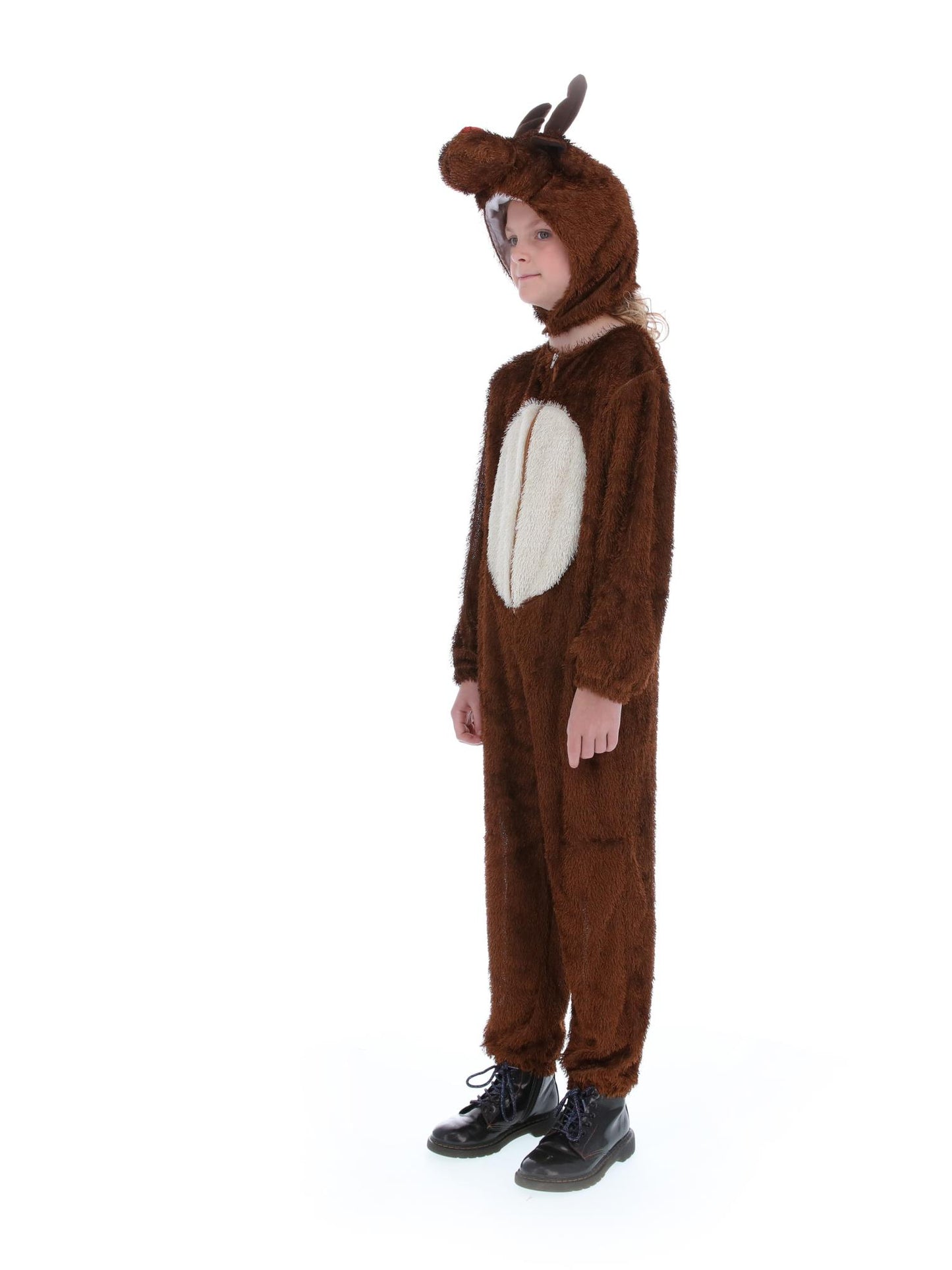 Costume de renne, Brun, avec combinaison-pantalon à capuche