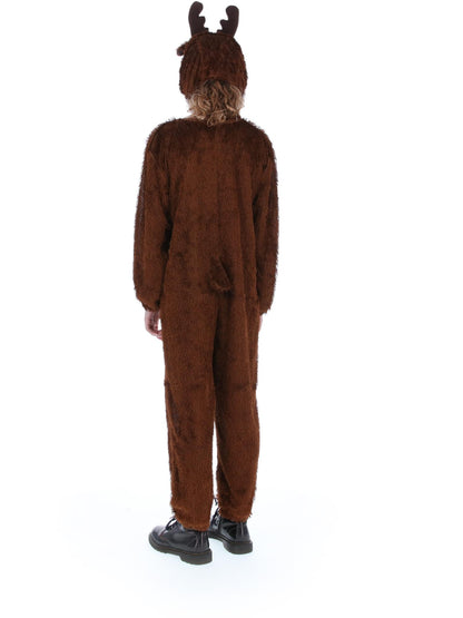 Costume de renne, Brun, avec combinaison-pantalon à capuche