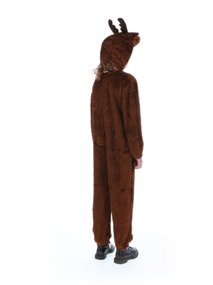 Costume de renne, Brun, avec combinaison-pantalon à capuche