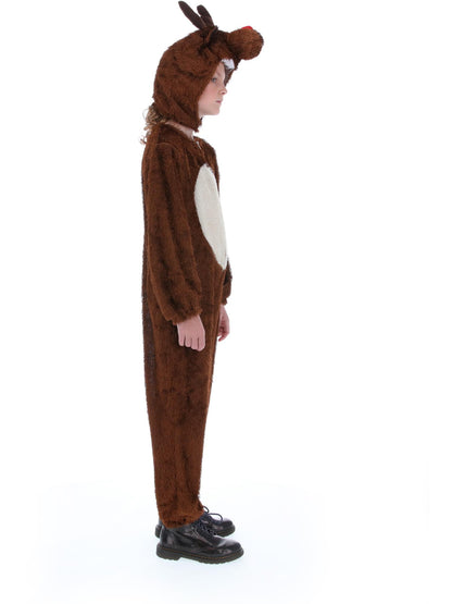Costume de renne, Brun, avec combinaison-pantalon à capuche