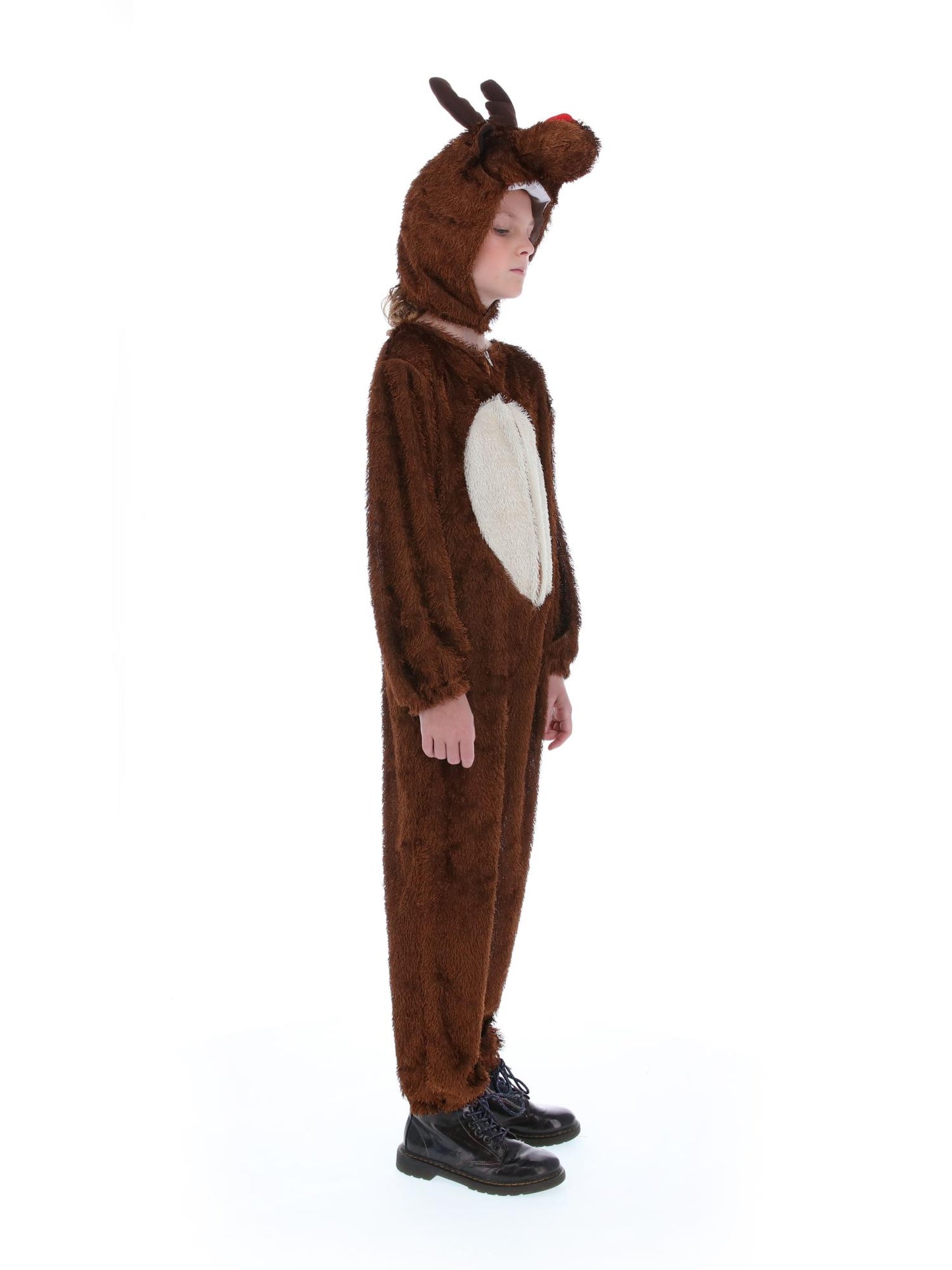 Costume de renne, Brun, avec combinaison-pantalon à capuche